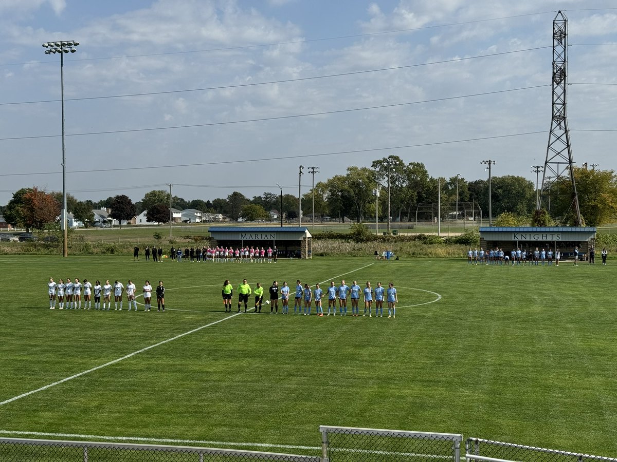 Here we go!  Saint Joe Huskies taking the field for the Sectional Fibal vs. Marian.