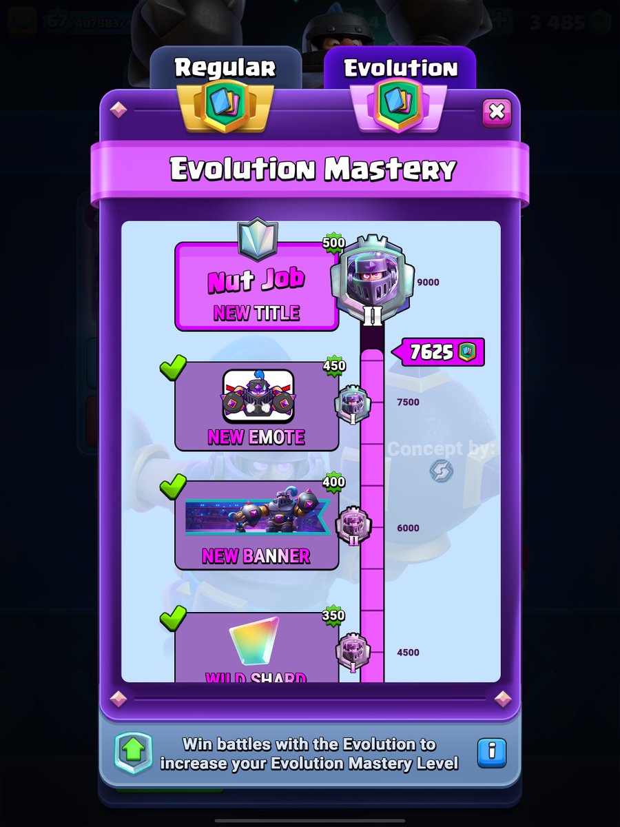 New Update Idea for Clash Royale
-&gt; Account Mastery &lt;-

- Reward Players for Mastering Cards with Permanent Account Perks
- Streamline outdated features (Star Points, Banner Box, Mastery) into 1 System
- Add Masteries for Evolutions &amp; Tower Troops

Video on Channel with Details