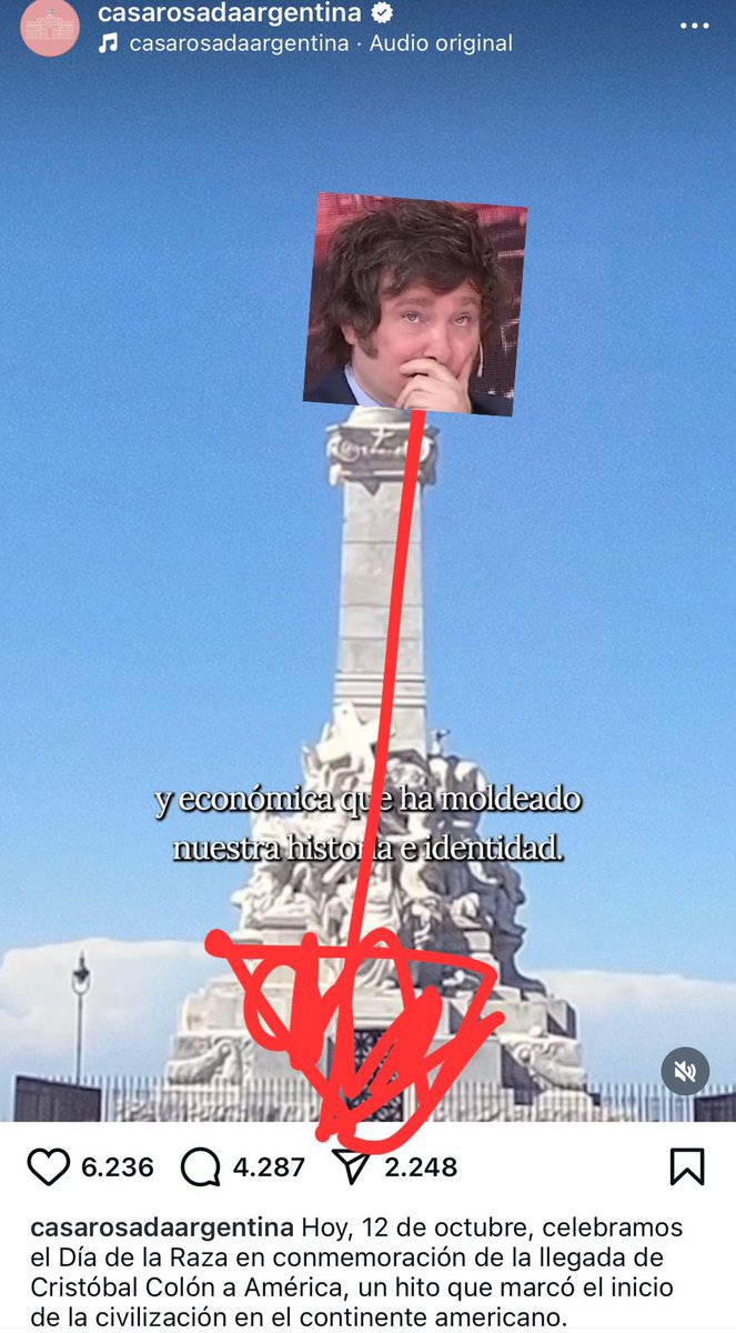 nachogiron's tweet image. En este 12 de octubre, la Casa Rosada dice que la llegada a América de Cristóbal Colón fue "un hito que marcó el inicio de la civilización en el continente".

Que lo libertario no tape lo BRUTO: Colón robó y mató. Y parte de nuestro calvario tiene que ver con ese saqueo original.
