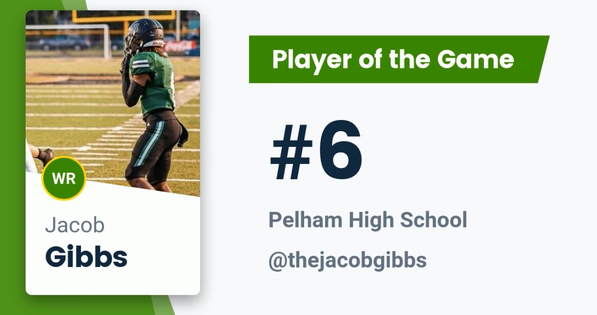 thejacobgibbs's tweet photo. https://t.co/Pvb4niv9Hw 
Check Out my Highlights against Helena! @Coach_MikeVick @RecruitPelhamFB @HallTechSports1 @ThePelhamWayFB  @AL6AFootball https://t.co/PyyTL3Gcov