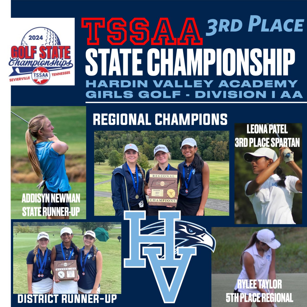 HVAGolf's tweet image. What an incredible, record-breaking year. T3rd Place in our first TSSAA State Championship appearance after our first Regional Championship! @TSSAA @5StarPreps @HVAHawks @HVAAthletics @HVAAC
