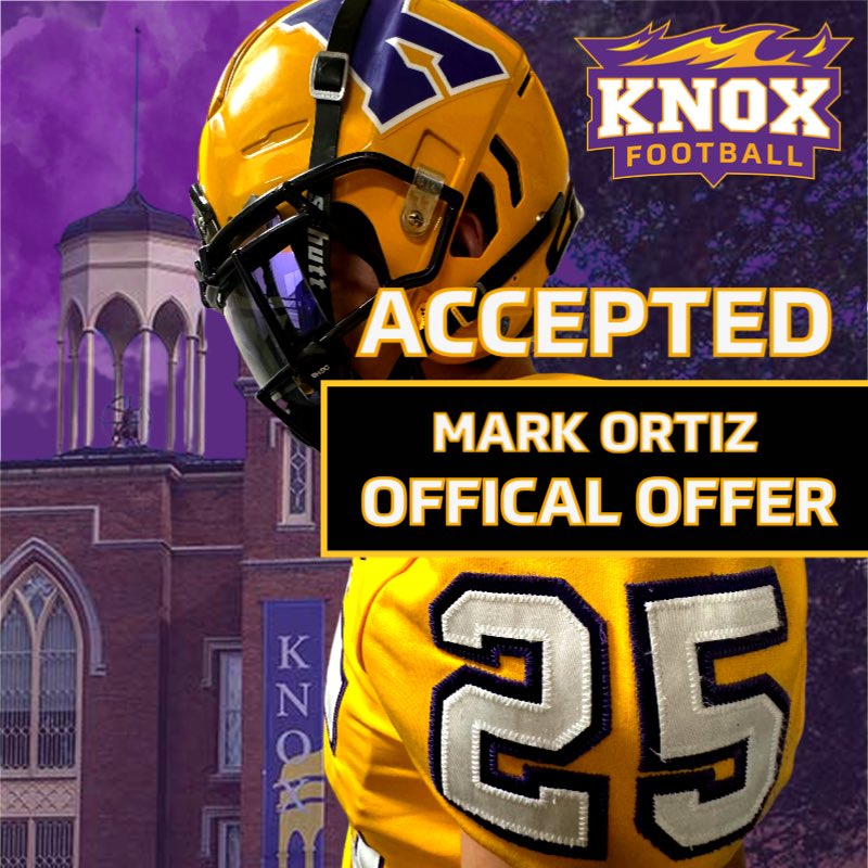 I am extremely thankful and blessed to receive an offer from Knox college   <a href="/SFHSFBWheaton/">St. Francis HS Spartan Football🏈</a>  <a href="/CoachMac44/">Bob McMillen</a>