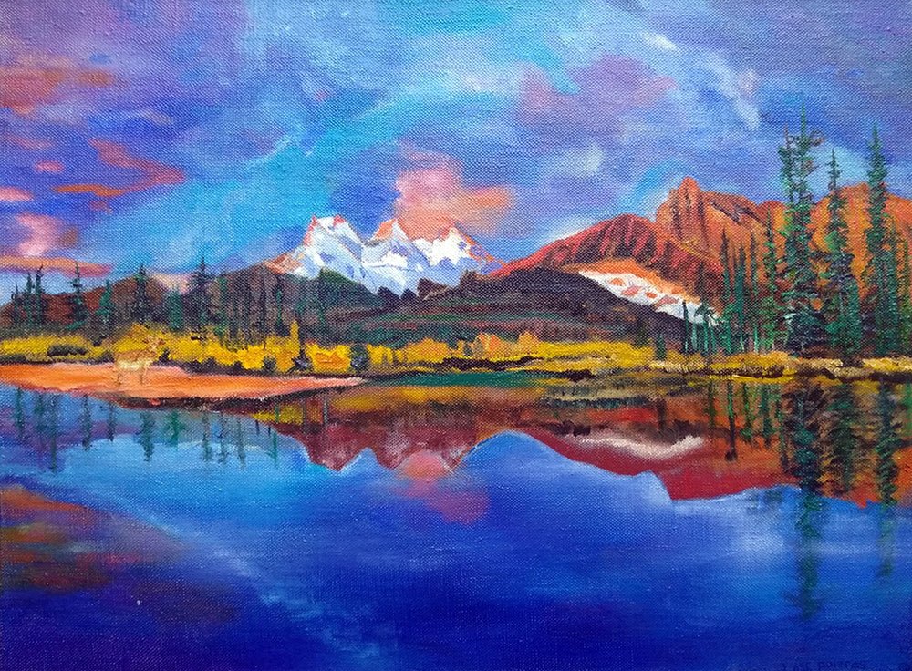 Canada_Painting's tweet image. Three Sister Reflected
Jane Ash Poitras ~ Cree
n.d.