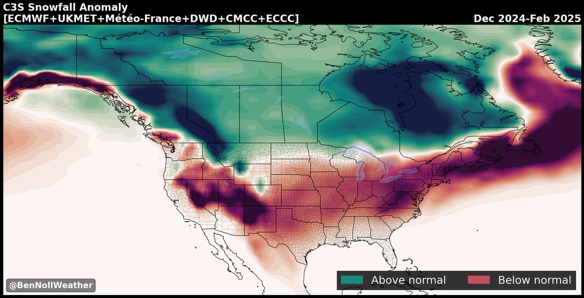 Oh wow! There's 50 days until meteorological winter!

Here's a snow map for you ❄️

If you live in the lower 48 and love snow, you have some options:

A) Move to Alaska
B) Move to Canada
C) Hope that this is wrong
D) Other - leave your answer in the comments