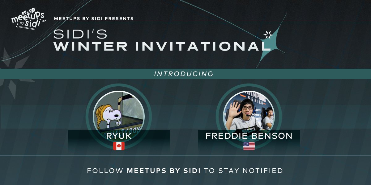 Introducing our first two players for Sidi's Winter Invitational! 
Stay tuned for whats to come, new announcements every week.