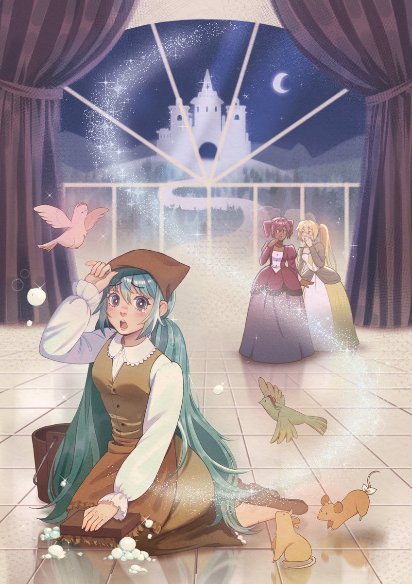 my full piece for <a href="/UponASynthZine/">Once Upon A Synth OUT NOW!!</a> !! cinderella miku is hard at work before the ball ;w; this zine is so magical and cute, pls check out the full thing!!
#vocaloid #Miku
