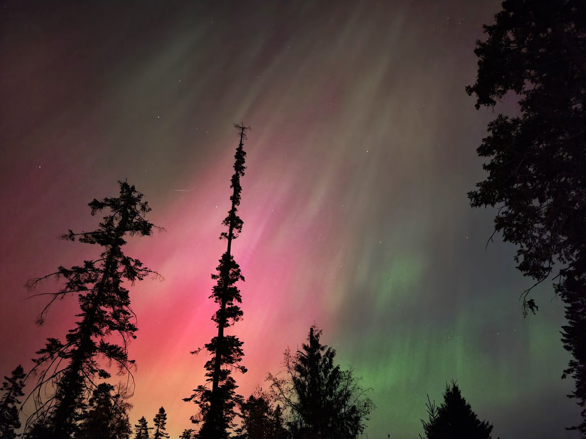 Pix406's tweet photo. As many have heard, the second week of October 2024 was about as epic as it comes when talking about the #auroraborealis.  They were actually visible with the naked eye.  #BucketList = CHECKED.  #Montana https://t.co/c6QMTyFUCZ