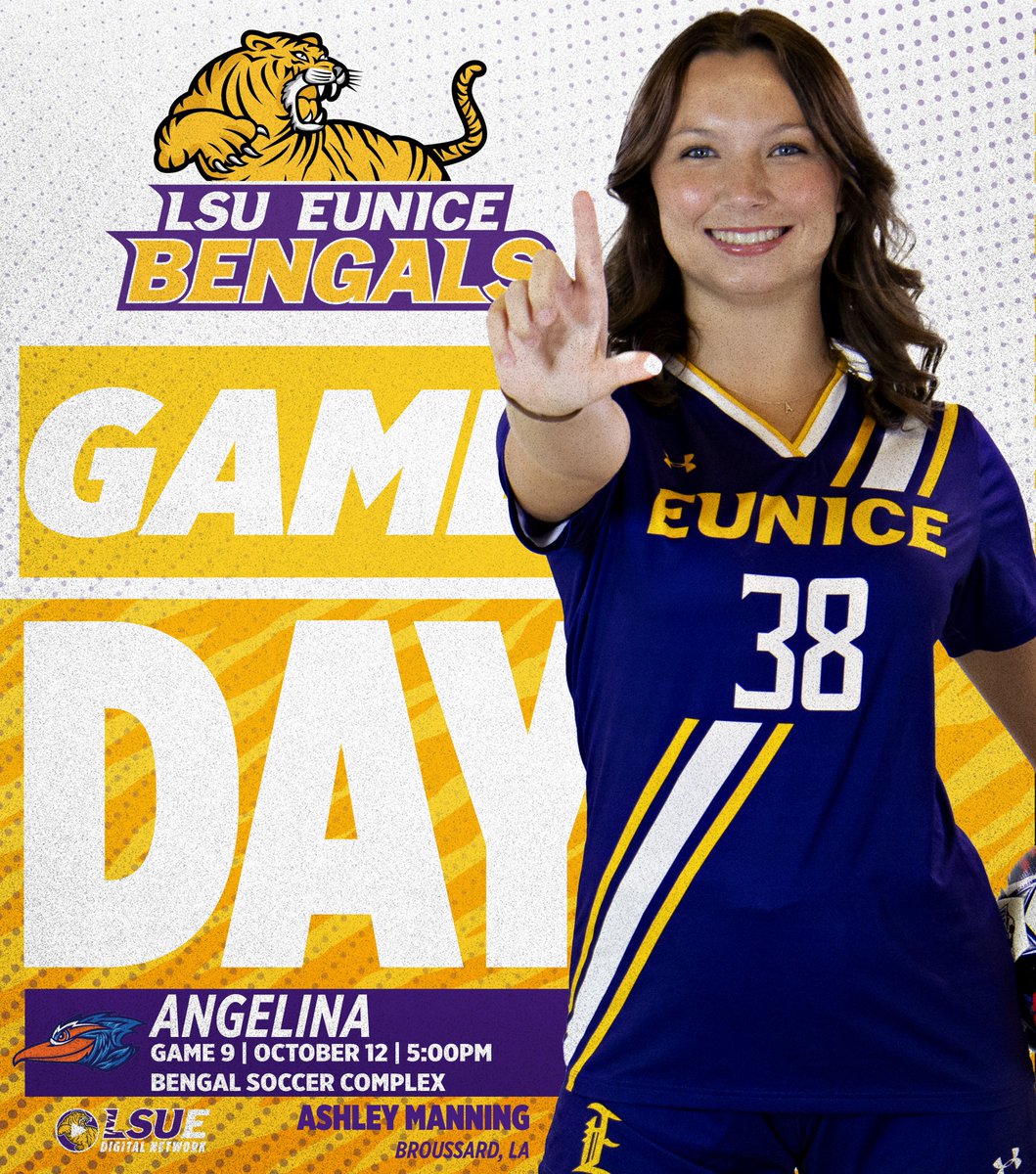 HOME! LSU Eunice is back on the Cajun Prairie today as the Bengals welcome Angelina College to town.  Join us for the 5:00PM first kick or watch the action on the Digital Network.

#GeauxBengals
#EarnYourStripes

lsuebengals.net/DigitalNetwork