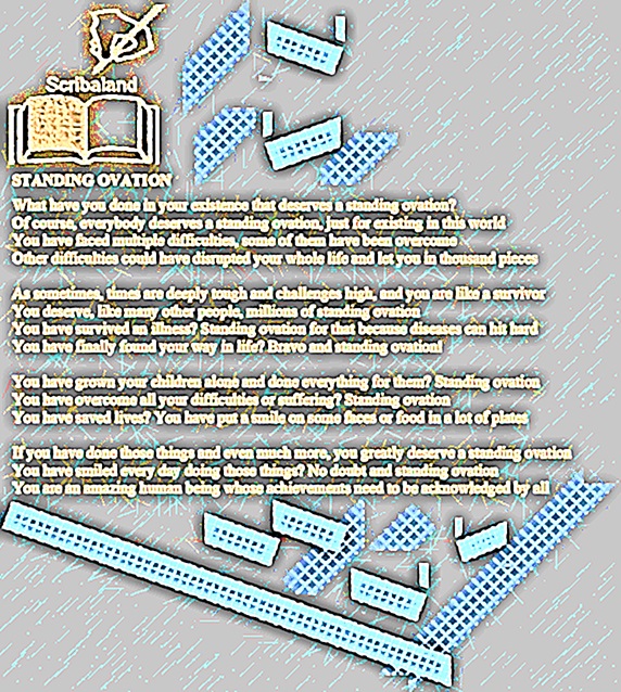 scribaland's tweet photo. #scribaland STANDING OVATION
Your moment! Never beg for an applause!#neverbeg #standingovation #scribaland1 #ai #nfts #chatgpt #players #playing #playlist #playlists #podcast #haiku #podcasts #podcaster #podcasters #poem #poems #poet #poetic #poets #poetry #poetries #poemoftheday https://t.co/85WsRMVPCf