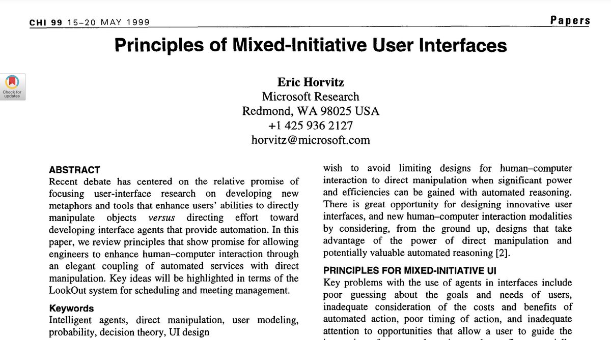 Shreya Shankar (@sh_reya) on Twitter photo Now that agents are all the rage, everyone should read this very prescient paper on "agents that provide automation" from 1999 (h/t <a href="/jdzamfi/">J.D. Zamfirescu</a>) dl.acm.org/doi/pdf/10.114… Now that agents are all the rage, everyone should read this very prescient paper on "agents that provide automation" from 1999 (h/t <a href="/jdzamfi/">J.D. Zamfirescu</a>) dl.acm.org/doi/pdf/10.114…