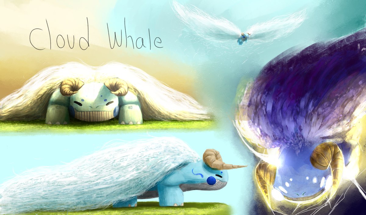 Cloud whale concept art! #TaleofaRuinedWorld #conceptart #fantasy
