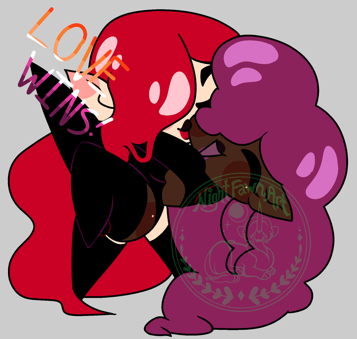 NightFawnArt's tweet photo. "draw them kissing" "draw them kissing" HERE https://t.co/c4g2CzyWUP