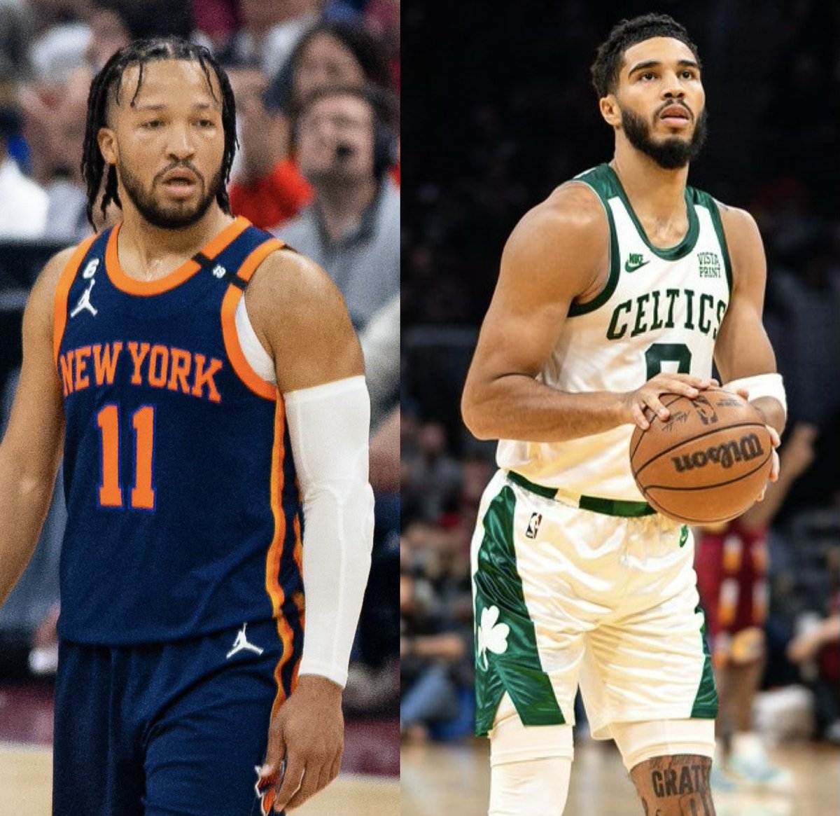 KnicksMuse's tweet photo. Since the Start of the Year 2023:

Most Points:
3,158 — Jalen Brunson
3,157 — Jayson Tatum

Most Assists:
717 — Jalen Brunson
569 — Jayson Tatum

Most Turnovers:
259 — Jalen Brunson
311 — Jayson Tatum

Shooting Efficiency:
49% FG | 42% 3P | 83% FT — Brunson
47% FG | 37% 3P | 84% FT — Tatum

Who’s really the better player?