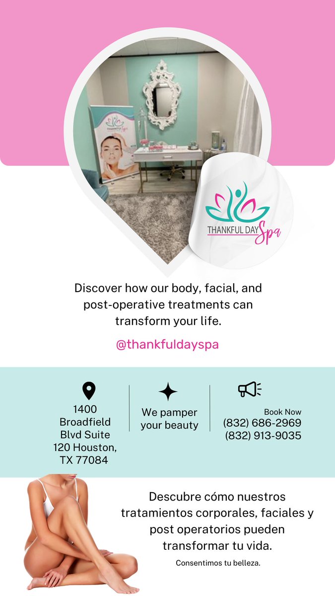 ThankfulDaySpa's tweet photo. 📌Consentimos tu belleza✨ #ThankfulDaySpa https://t.co/mt1jUbrmPH