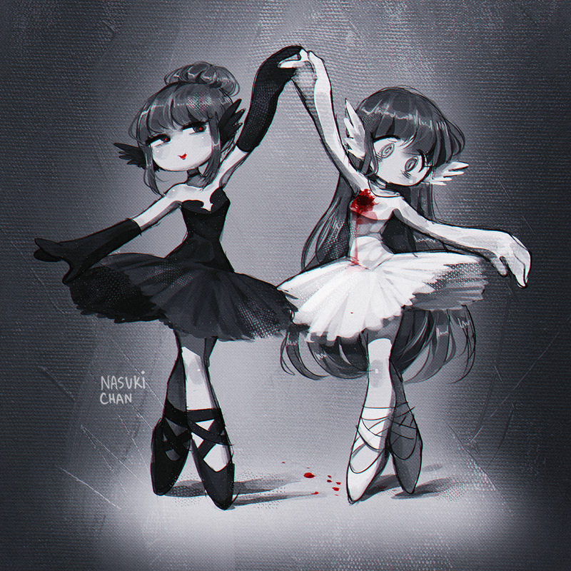 NasukiChan's tweet photo. Black and White Swan 
#illustration #myart https://t.co/f8thvZnqJp