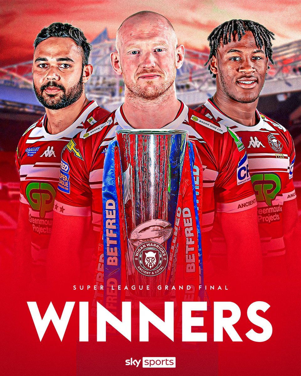 WIGAN WARRIORS ARE 2024 GRAND FINAL CHAMPIONS! 🏆

After beating Hull KR 9-2 at Old Trafford, they have picked up ALL FOUR major trophies this season 👏
