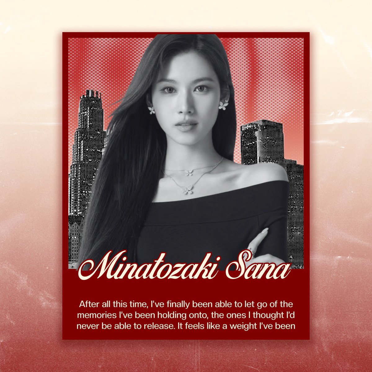 After seven days, I, Minatozaki Sana ready to share the memories that held me back. Embracing change brings freedom and a fresh start. It's time to return to my passions and create exciting experiences. My journey begins now.