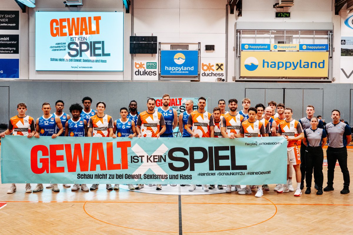 Basketball Klosterneuburg IMMOunited Dukes (@bk_dukes) on Twitter photo Gemeinsam gegen Gewalt, Hass, Hetze und Sexismus, denn Gewalt ist kein Spiel! <a href="/fairplayVIDC/">fairplay Initiative</a> Gemeinsam gegen Gewalt, Hass, Hetze und Sexismus, denn Gewalt ist kein Spiel! <a href="/fairplayVIDC/">fairplay Initiative</a>