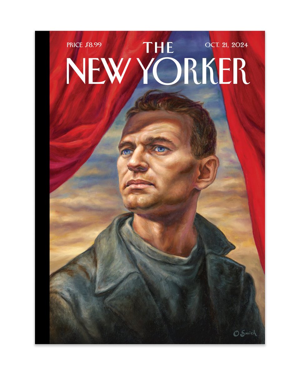 vasilina_orlova's tweet photo. Here is how @NewYorker portrayed Zelenskyy, for comparison, in March of 2022. While Navalny is heroicized and romanticized, Zelenskyy is portrayed as a small and vaguely inadequate, in comparison to the clouds surrounding him, whereas the reality is the polar opposite: Navalny achieved nothing, and Zelenskyy is president of an embattled nation that resists a full-scale aggression of a much bigger neighbor for the third year, a president who successfully rallied international support for his country--Ukraine. I think we can safely acknowledge that something isn't right with the American highbrow journalism and popular imaginaries.