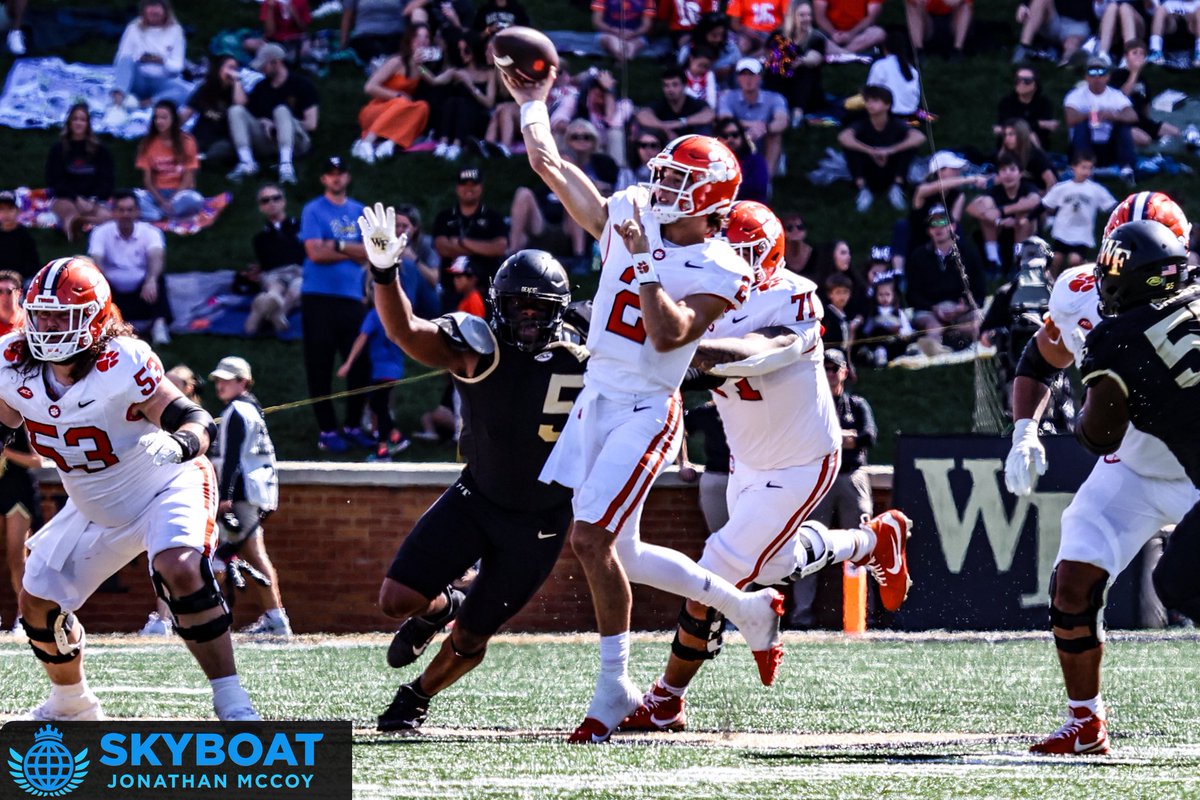 Time winding down in the 4th and 10th ranked Clemson is cruising, up 49-14 on Wake Forest. 

The Deacons 3rd quarter was one to forget with -11 yards of total offense.