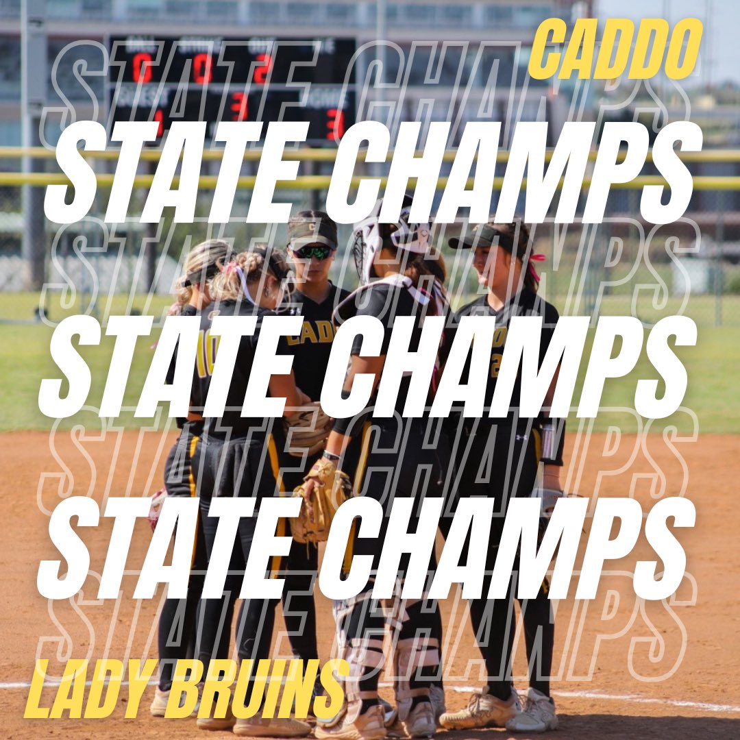 Final score from the Class A State Fastpitch Championship game: Caddo 10 Tushka 1. The Lady Bruins are the Class A Fastpitch State Champions!  Proud to be a Bruin!  7 in a row!!!