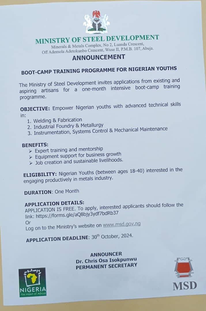 Application deadline: October 30th, 2024.