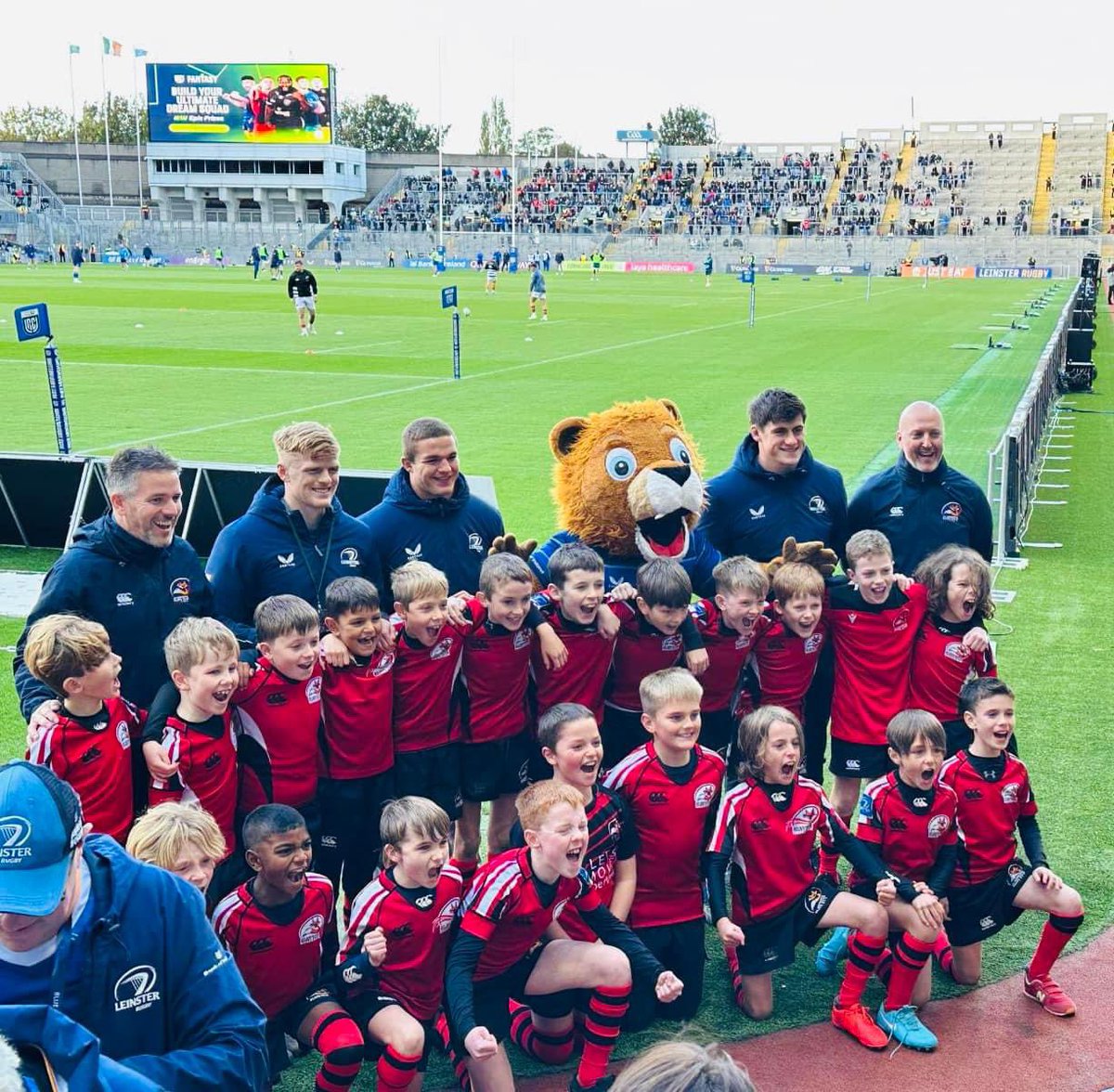 Memories that will last a lifetime for our u12’s. 
School on Monday will be interesting. “What did you do on the weekend?”… Played in front of 82,000.  <a href="/leinsterrugby/">Leinster Rugby</a>