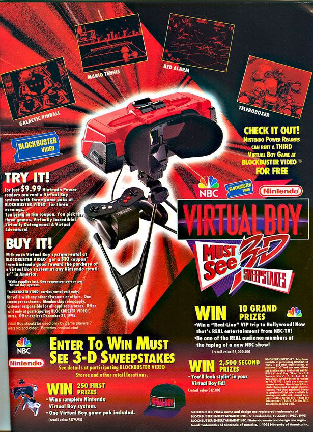 The Nintendo Virtua Boy only had 22 games made for it before it was discontinued due to poor sales.