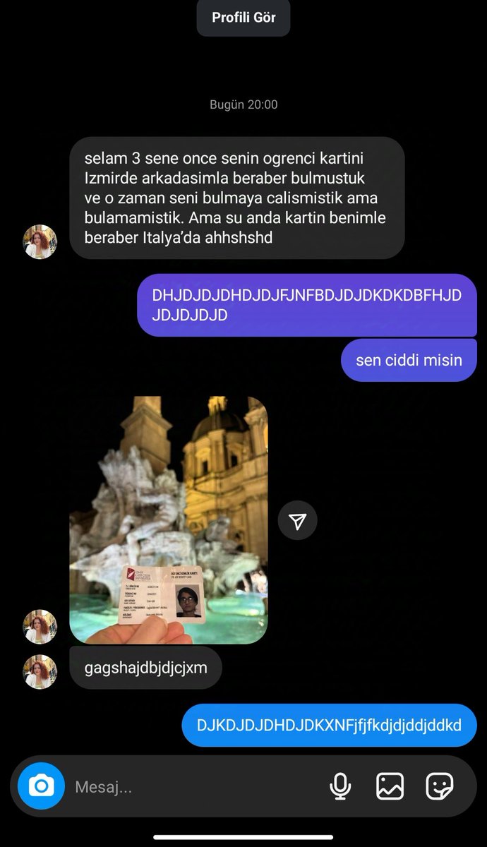 italya seyahati
ogrenci kartim: 1
ben: 0