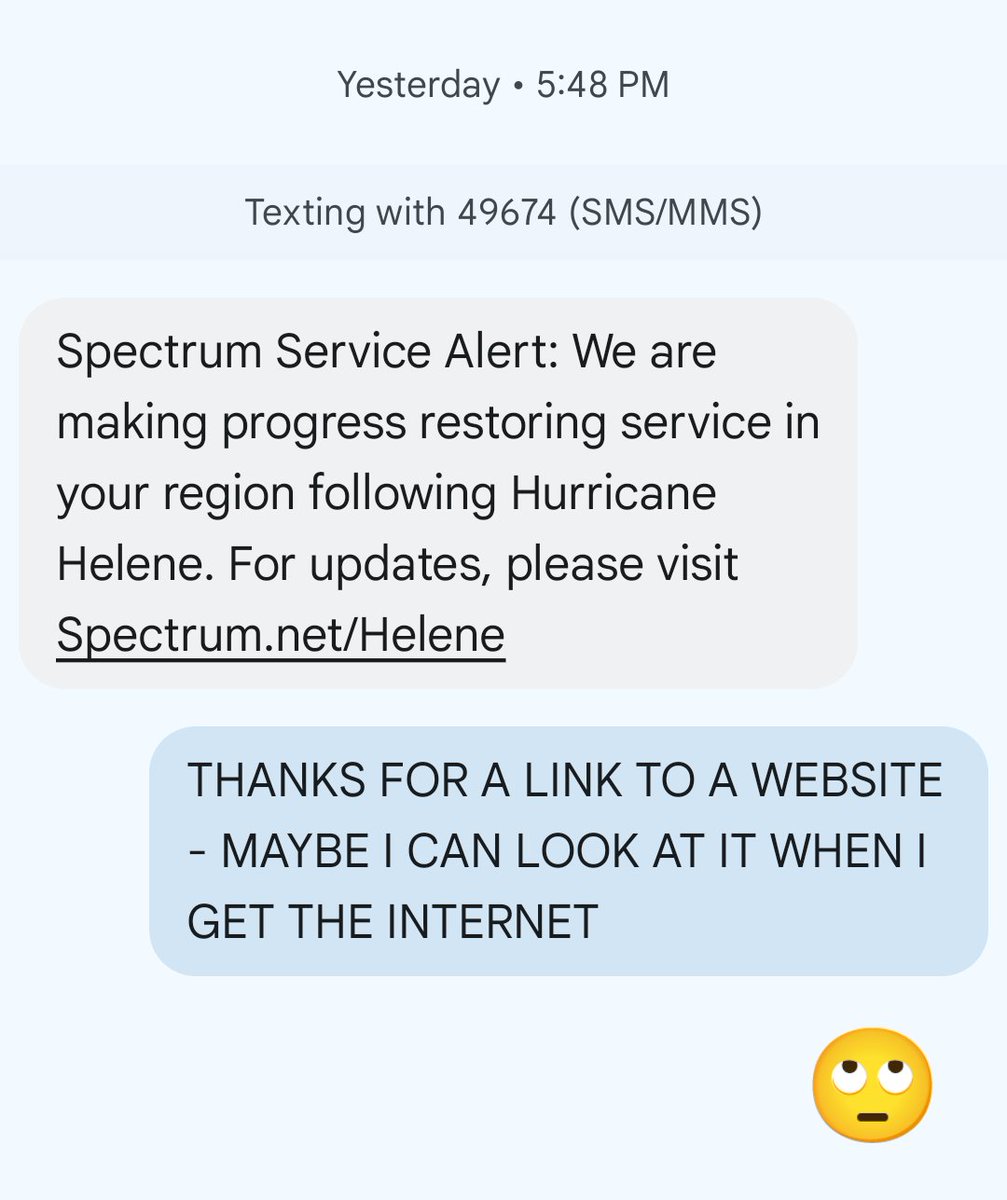 ChantalSaunders's tweet photo. .@GetSpectrum This message brought to you by Verizon 👀 https://t.co/7l2V4iKfDW