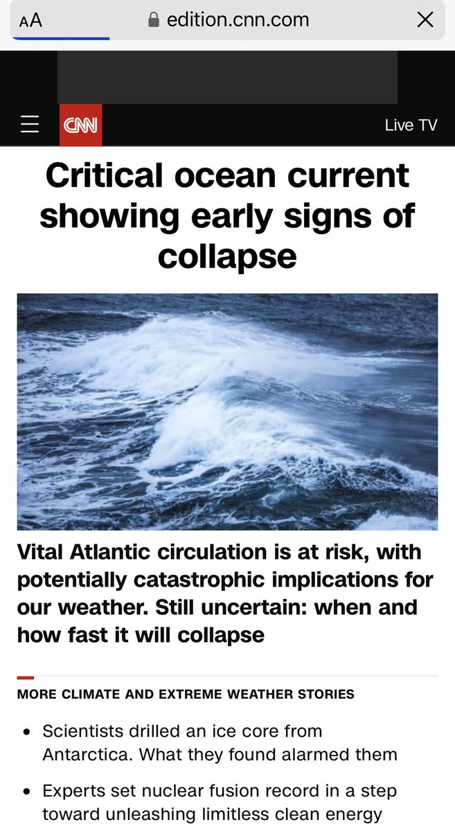Matthew Todd 🌏🔥 (@mrmatthewtodd) on Twitter photo ‘A full AMOC collapse would be a massive, planetary scale disaster’. It takes many years but signs suggest it may begin to collapse over the coming years as soon as 2025. Please push for this to be reported. This situation is insane <a href="/susannareid100/">Susanna Reid</a> <a href="/piersmorgan/">Piers Morgan</a> <a href="/mrjamesob/">James O'Brien</a> ‘A full AMOC collapse would be a massive, planetary scale disaster’. It takes many years but signs suggest it may begin to collapse over the coming years as soon as 2025. Please push for this to be reported. This situation is insane <a href="/susannareid100/">Susanna Reid</a> <a href="/piersmorgan/">Piers Morgan</a> <a href="/mrjamesob/">James O'Brien</a>