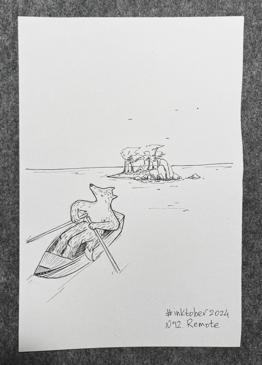 eva_the_wolf's tweet photo. Very, very remote. 

#Inktober #inktober2024 #inktober2024remote https://t.co/4h4izmqoVo