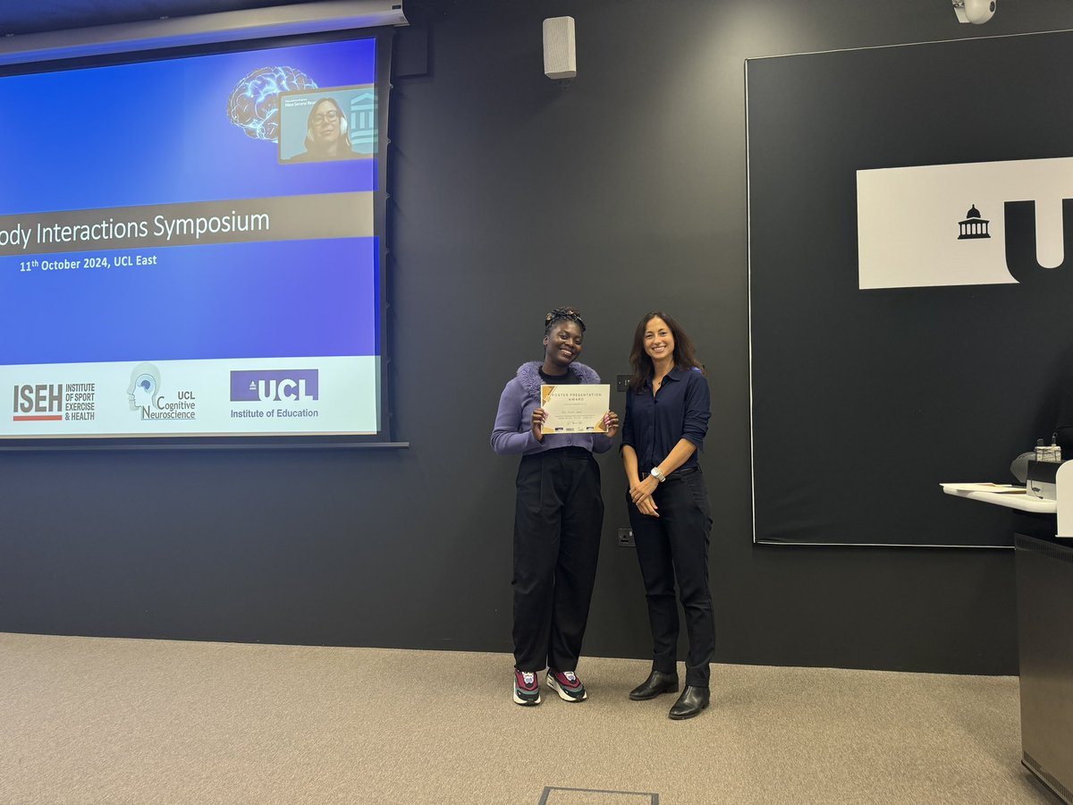 Flaminia Ronca (@flaminiaronca) on Twitter photo congratulations to our winners at the Brain Body Interactions Symposium <a href="/ucl/">UCL</a>
π₯ Monica Raviraj - menstrual cycle and cognition
π₯ @drmontanaj - exercise and mood
π₯ Niall Simmons - menopause and dementia
π₯ <a href="/Dwaynica/">SheWhoRemainsπ§ ππ²πΈ</a> - the acting self
<a href="/TheISEH/">The ISEH ππ½ββοΈπββοΈ</a>
#ExerciseNeuroscience #ISENS congratulations to our winners at the Brain Body Interactions Symposium <a href="/ucl/">UCL</a>
π₯ Monica Raviraj - menstrual cycle and cognition
π₯ @drmontanaj - exercise and mood
π₯ Niall Simmons - menopause and dementia
π₯ <a href="/Dwaynica/">SheWhoRemainsπ§ ππ²πΈ</a> - the acting self
<a href="/TheISEH/">The ISEH ππ½ββοΈπββοΈ</a>
#ExerciseNeuroscience #ISENS