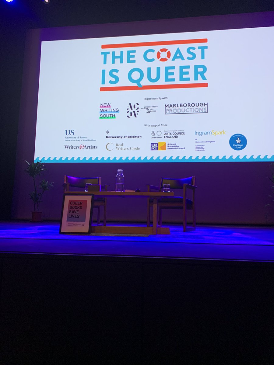 #tciq24 Juno Dawson rounded off the day with another entertaining conversation. 
The Coast is Queer literature festival has been a mix of serious, funny, insightful, bright and ridiculous offerings. Inclusive and playful. So glad I was here. 
Bravo #Brighton