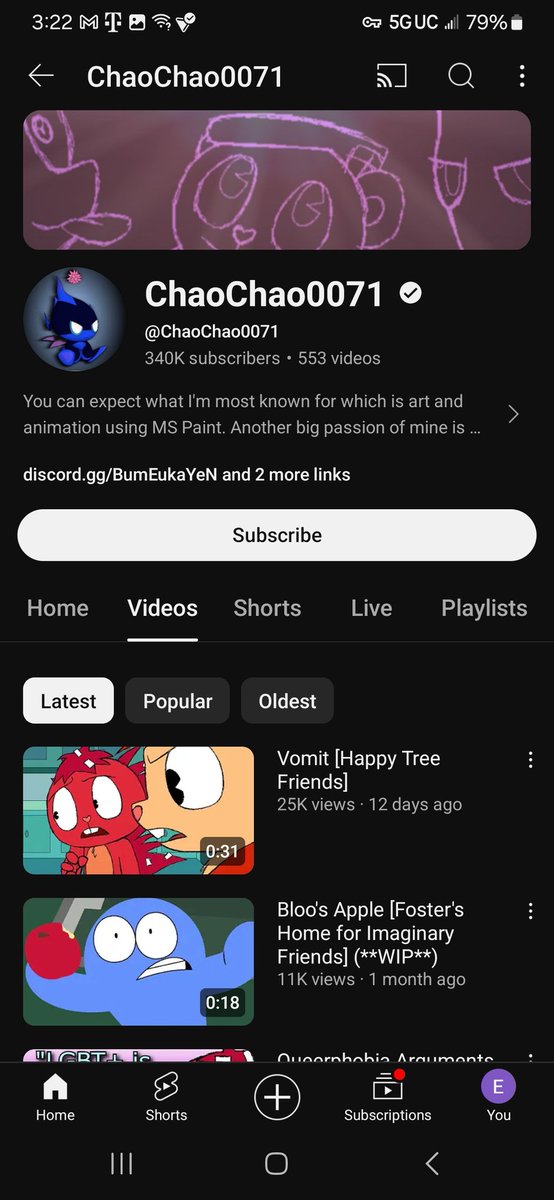 FucU293481's tweet photo. The user chaochao0071 is so sensitive lmao.
I just got banned from their discord server for saying that I don't think "gay people, more like, stupid" is something worth banning someone over. I bet she's the type of person who uses /s 
#HappyTreeFriends
 #HappyTreeFriendsAreBack https://t.co/aLUBnLbL9b