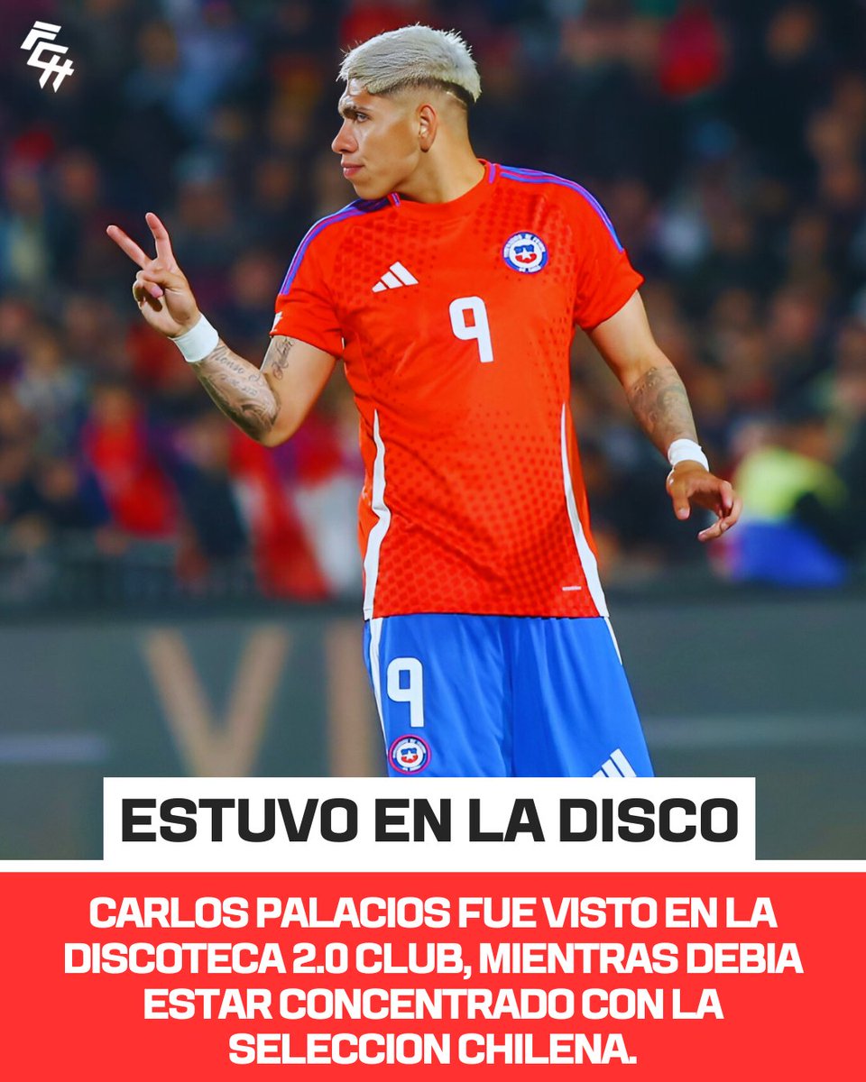 📌 ¡NO SE PUEDE CREER, CARLOS PALACIOS SE FUE A CARRETIAR AYER! 🤯❌🗞️🇨🇱

El jugador que estaba en ese momento aún en la citación de la Selección Chilena se fue DE FIESTA en uno de los peores momentos en la historia de la Roja. 🤬

¡CARLOS PALACIOS, NUNCA MAS EN LA SELECCION! 😡