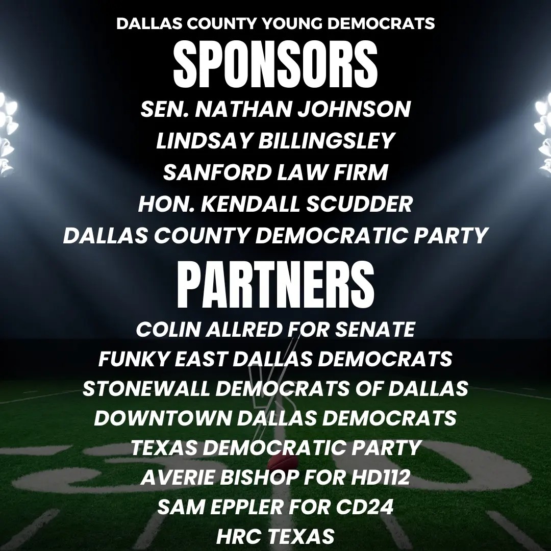 Reminder: Join us this Tuesday, October 15th, at 6:30 PM CDT for the U.S. Senate Debate Watch Party! 

Hosted by <a href="/DallasYoungDems/">Dallas County Young Democrats</a>, <a href="/StonewallDalCo/">Stonewall Democrats of Dallas</a>, @TxFEDDs, and Downtown Dallas Democrats at <a href="/AngelikaTexas/">Angelika Film Center - Dallas</a> - Dallas.

🎟️RSVP to secure your seat: bit.ly/4exx5wW