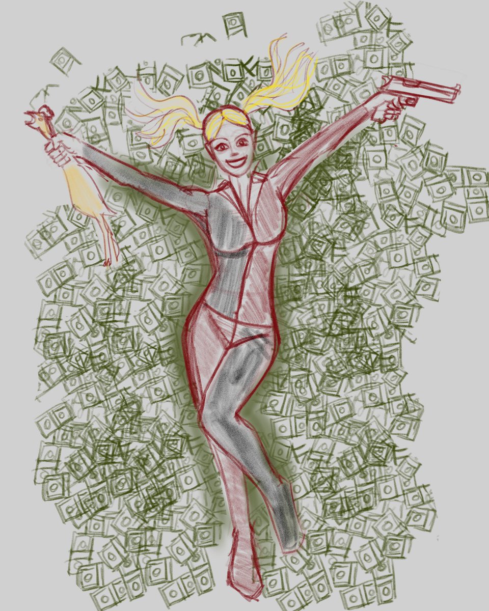 ChrisMBDraws's tweet photo. Work in progress - Money Money Money!

#harleyquinn #harley #moneymoneymoney #harleenquinzel #harley #harlequin #rubberchicken https://t.co/3bYlw4XL9z