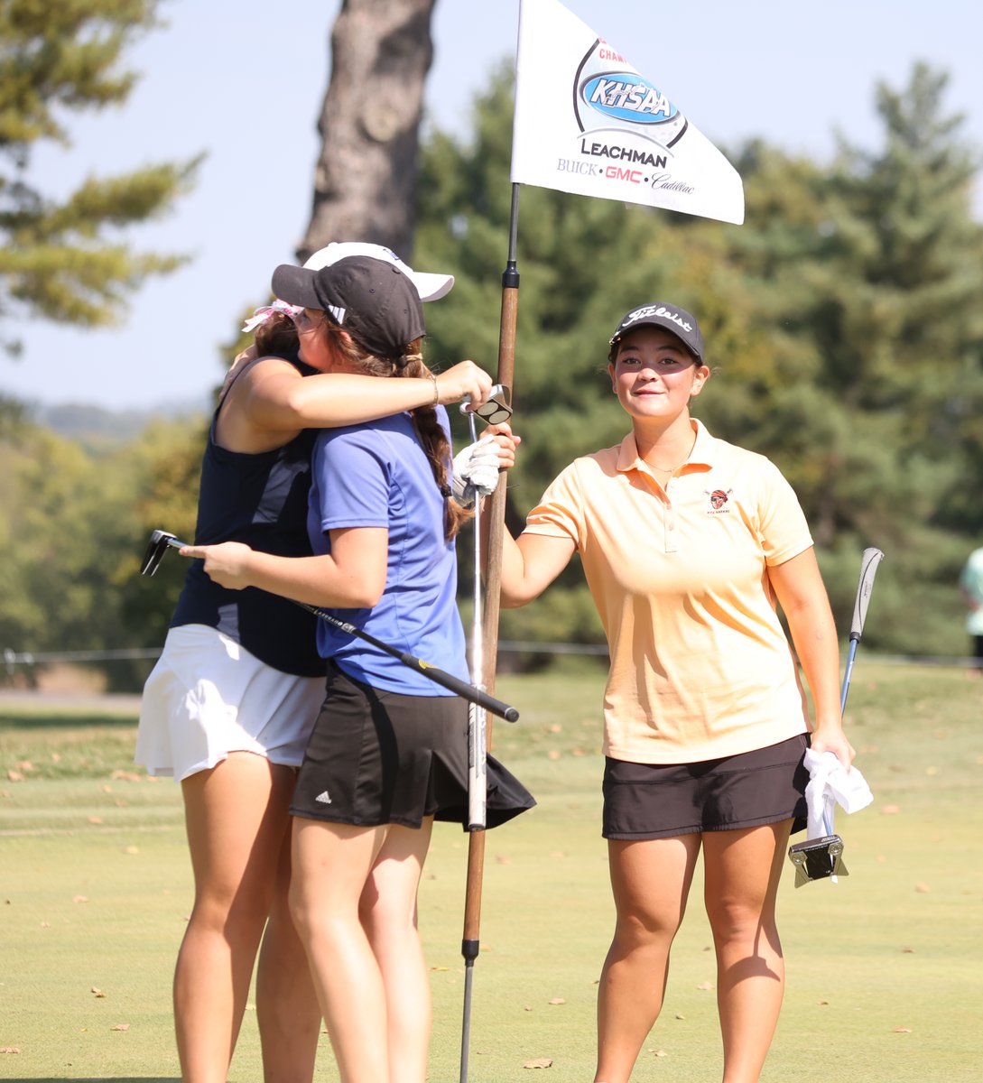 KHSAA's tweet photo. It has been another great day of action at 2024 Leachman Buick•GMC•Cadillac Girls’ Golf State Championship presented by @UK_HealthCare in Bowling Green. Live results can be followed here: https://t.co/jswTiZsxtz.
#khsgf https://t.co/HpnuKjz4zO