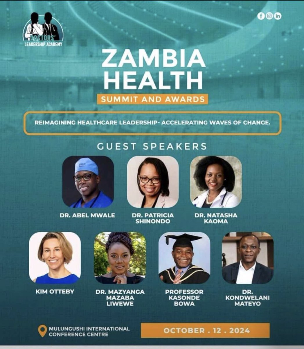 Grateful to have been accorded an opportunity to speak at the inaugural Zambia Health Summit &amp; Awards. I commend the Doctors Leadership Academy for putting it together 👏🏼
Congratulations to award winners 👏🏼