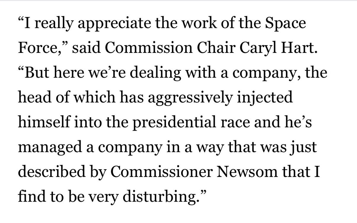 Wow. California has rejected the air force’s plan to give spacex permission to launch 50 times a year

… because of <a href="/elonmusk/">Elon Musk</a>’s tweets

Disagreeing on politics is one thing, but it’s no reason to tear down SpaceX or Tesla.