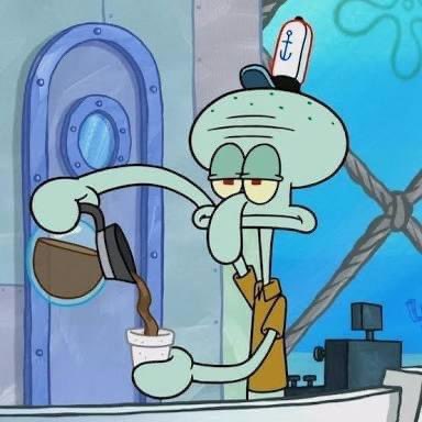 RealKiiDo's tweet photo. As kids we loved SpongeBob, as adults we understand this guy. https://t.co/gVz6482qbk