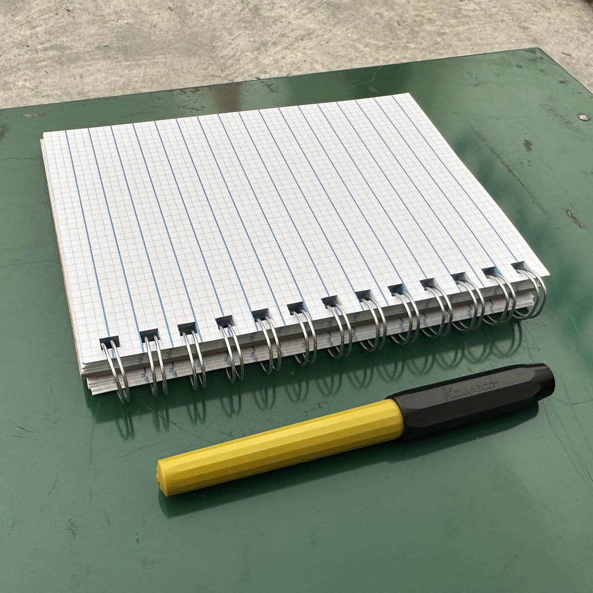 doanepapergoods's tweet photo. After a three year hiatus the original small idea journal has returned. This ultra sturdy compact wire-o bound notebook is filled with 100 sheets of grid+lines goodness sandwiched between two 80 point chipboard covers. Pick one up today at https://t.co/imPKreDURe. https://t.co/104Zcl2nn3