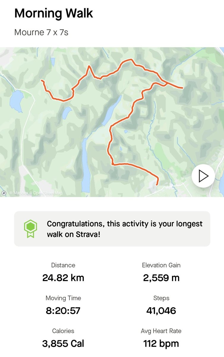 ConorHamilt0n's tweet image. Great day in Mournes ... finally completed the 7 x 7s.... 7 peaks at 700m+.  Started at sunrise... home before dark. Hydration taken care of with help of #ASMOSUSresource @GaleottiMartina @LCreightonRN