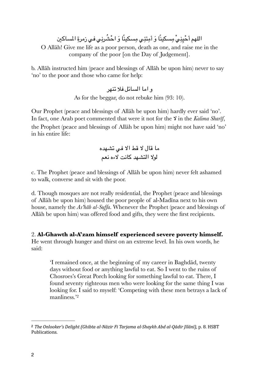 Hafiz_Ather's tweet image. Why Shaykh Abd al-Qadir Jilani (may Allah shower His blessings on his resting place) loved the poor &amp;amp; underprivileged

A four-page read, suitable for all ages | Please read &amp;amp; share, Jazakallah!!
