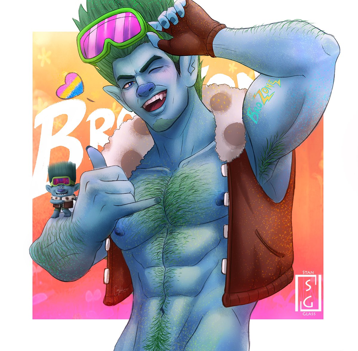 stanglassart's tweet photo. Anyway… remember when I drew Buff BroZone and I broke trollstwt for a hot second? https://t.co/SpLmhFapoI