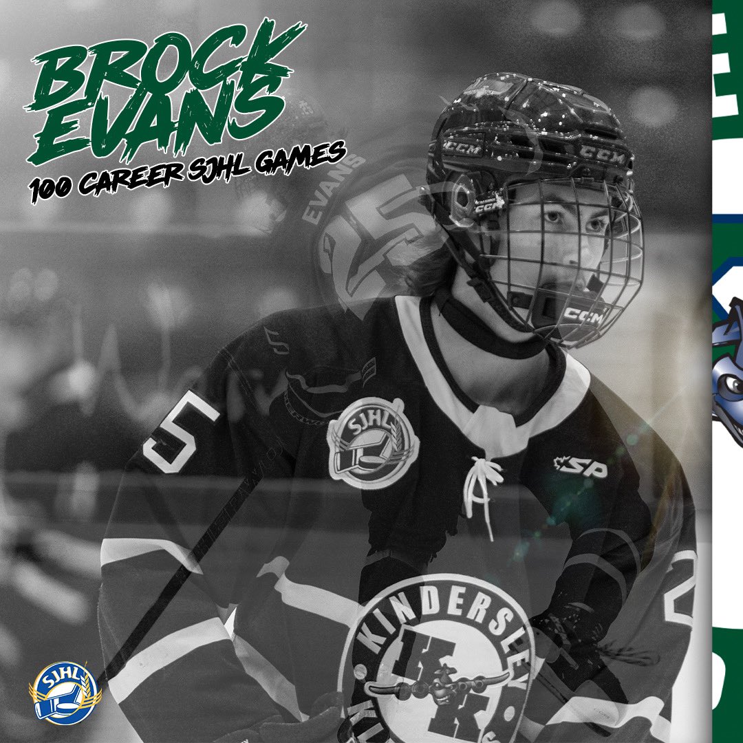 KlippersHockey's tweet image. Tonight’s game against the Bruins marks Brock Evans’ 100th career SJHL game. 

Congratulations, Brocko! ✈️  

#OneHundred | #SJHL