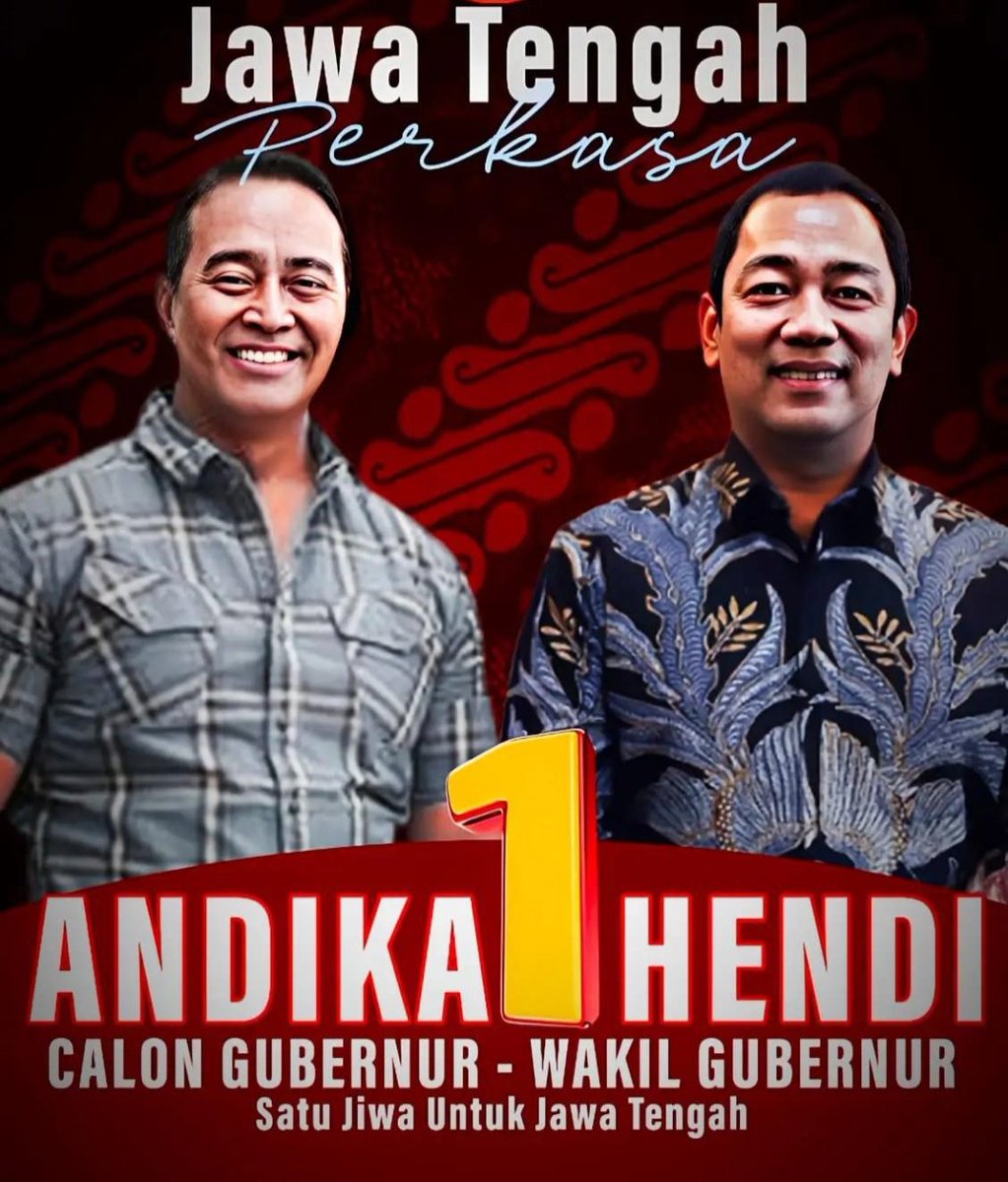Klo ada yg bagus knp hrs pilih yg lain... Coblos No.1 Andika-Hendi utk Jateng yg sejahtera... 👍🔥😁