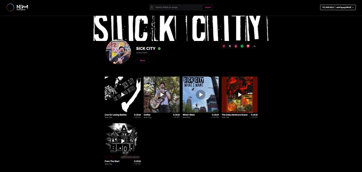SickCity7's tweet image. Just finished testing @projectNEWM  Marketplace on Mainnet! Holy hell this was a super simple process to get my streaming royalty tokens up and available. Big ups to the NEWM team on this!