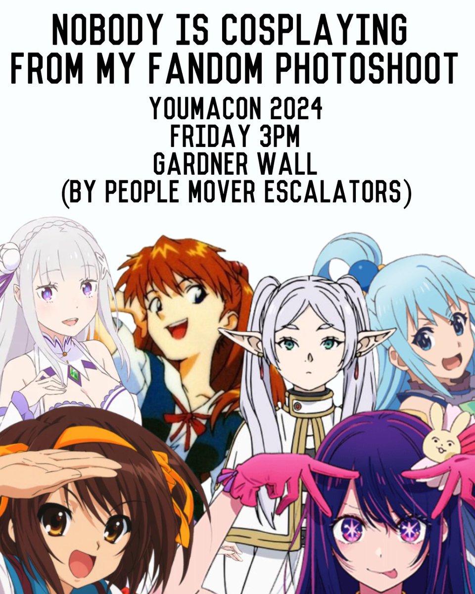 babylulururu's tweet photo. I will be hosting the Nobody is Cosplaying From My Fandom Photoshoot at #Youmacon2024!
We will be meeting at the Gardner Wall on the 3rd floor of Huddington Place by the Gardner Wall; this is close to the People Mover escalators.
1/2 https://t.co/cdNlTP5uDo